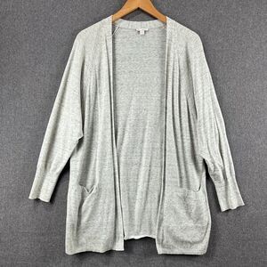Gap Cardigan Cotton Lightweight Open Front Layering Pockets Soft Casual M